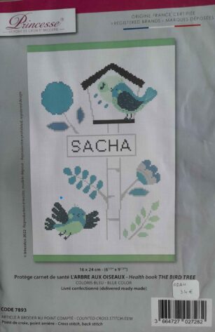 Protège carnet de Sant é « Sacha » L’arbre aux oiseaux