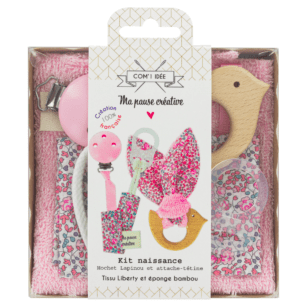 Kit Couture "Hochet Lapinou et  Attache tétine"