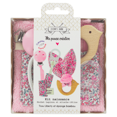 Kit Couture “Hochet Lapinou et  Attache tétine”