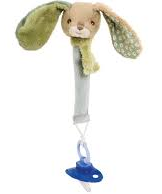 Peluche doudou Attache têtine « lapin » Benji Dummy Holder