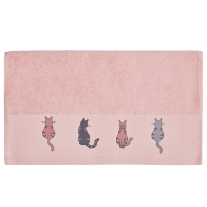 Serviette de Toilette Brodée “Chat”