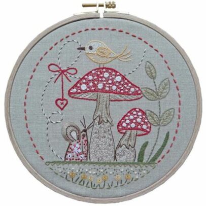 Kit broderie “La souris au champignon”