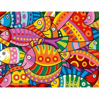 Canevas “Colored Fishes”