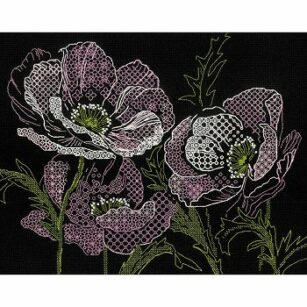 Kit Blackwork "Lace Poppies"