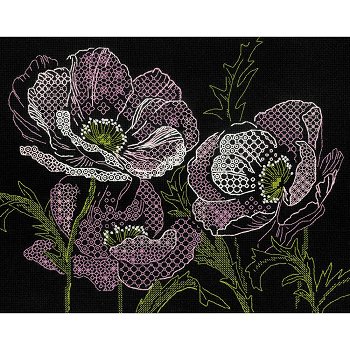 Kit Blackwork “Lace Poppies”