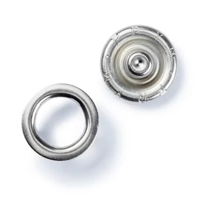 Boutons Pression Jersey 10 m/m argenté