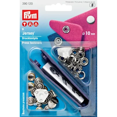 Boutons Pression “Jersey” 10 m/m Argenté