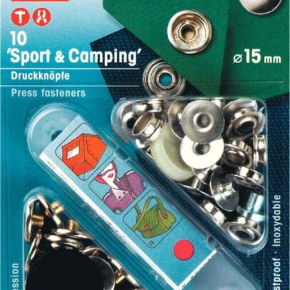 Boutons Pression “Sport et Camping” 15 m/m Argenté