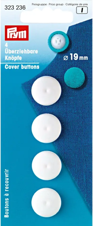Boutons à recouvrir 19 m/m