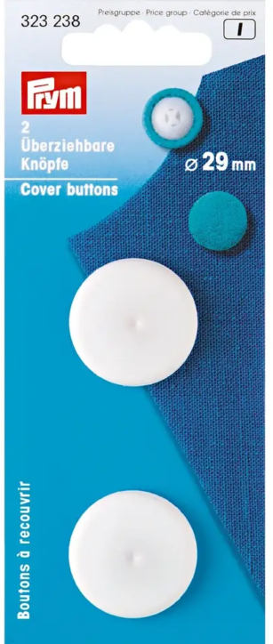 Boutons à recouvrir 29 m/m