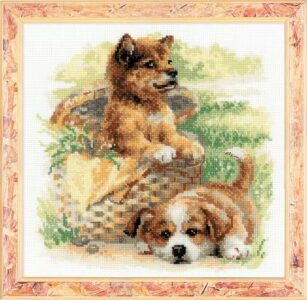 Kit Points Comptés "Chiens au panier"