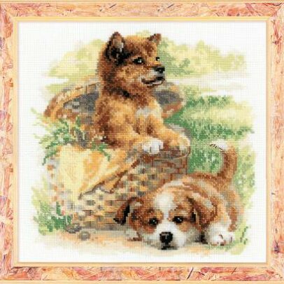 Kit Points Comptés “Chiens au panier”
