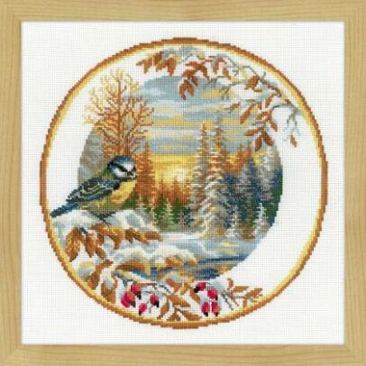 Kit Points Comptés “Plate with Great Tit”