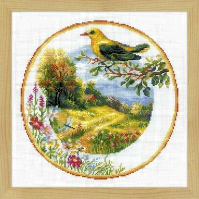 Kit Points Comptés “Plate with Oriole”