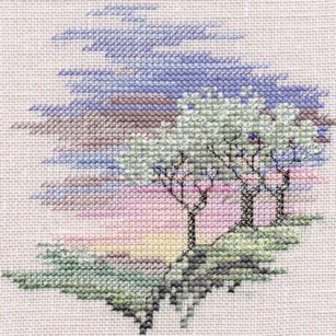 Kit Points Comptés "Arbres Givrés"