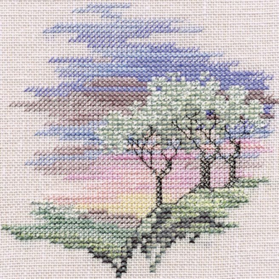 Kit Points Comptés “Arbres Givrés”
