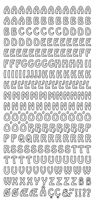 Sticker  257 "Lettres Majuscules"