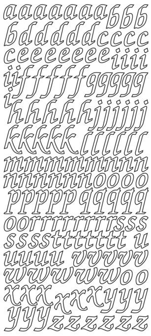 Sticker 343 "Lettres miniscules"