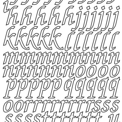 Sticker 343 “Lettres miniscules”