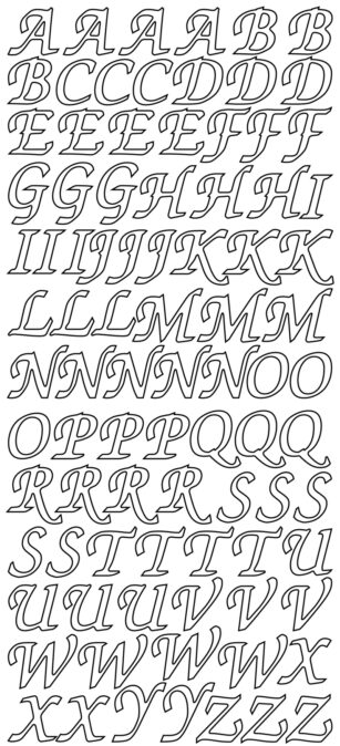 Sticker 345 "Lettres Majuscules"
